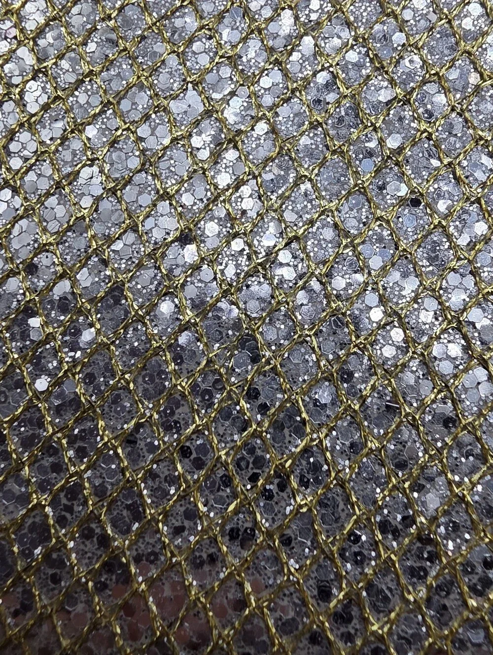 Gold Silver Glitter Evening Box Clutch Bag Chain Strap Purse